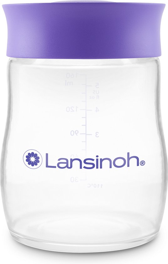 Lansinoh 4 x 160 ml Natural Wave Bewaarflesjes voor Moedermelk 20517