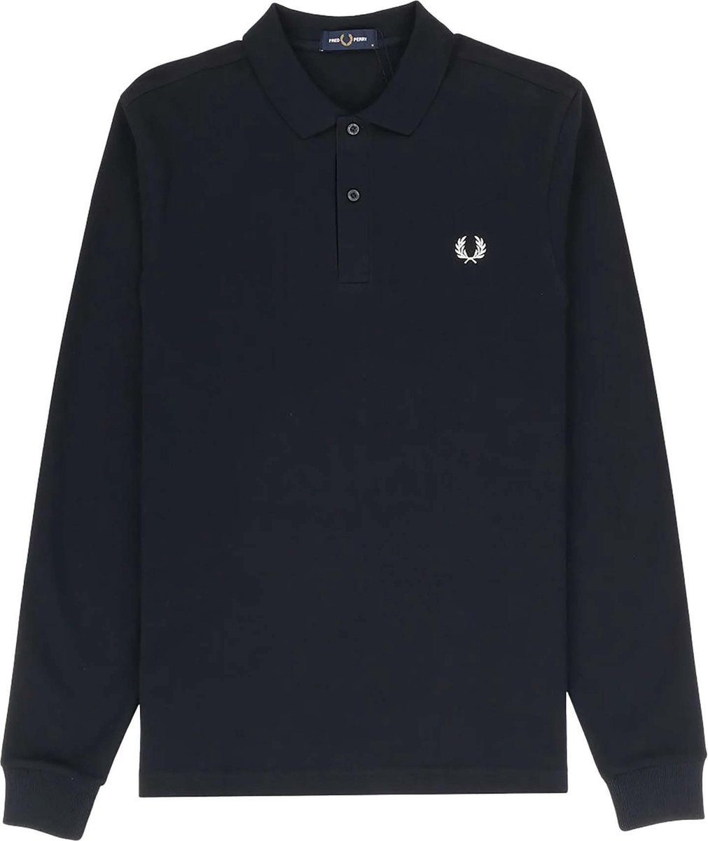 Fred Perry LS Plain Polo Heren Blauw
