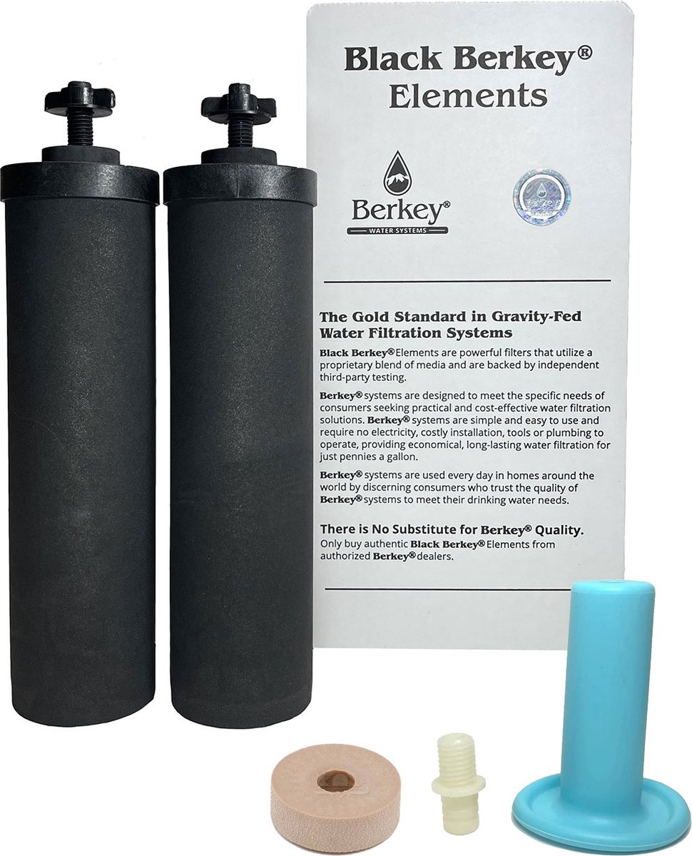 Originele Black Berkey Waterfilterelementen voor Berkey waterfilter (set van 2 stuks)