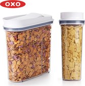 OXO POP - Récipient de conservation - Récipient pour aliments frais pour céréales du petit déjeuner - Pot de conservation hermétique - 3,2 L - deux pièces