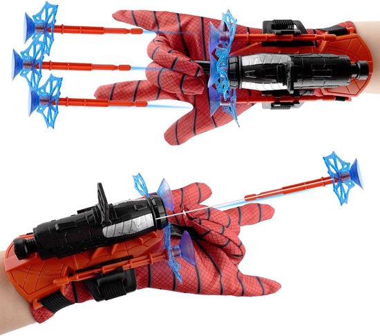 Complete Web Shooter Set Incl. Doelwit Om Op te Schieten & 3 Pijlen met Zuignap - Gebaseerd op Spiderman - Launcher - Speelgoed voor Kinderen - Voor Buiten en Binnen