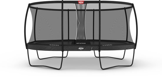 BERG Grand Champion Regular Trampoline - 520 cm - Ovaal - AirFlow Pro Springdoek - TwinSpring - Grijs - incl. Veiligheidsnet deluxe