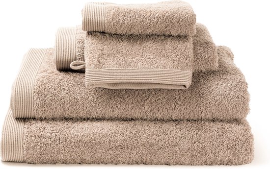Casilin Handdoeken Set - 2 douchelakens (70x140cm) + 1 handdoek (50 x 100cm) + 2 washandjes - Beige