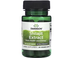 Swanson Shilajit Extract Extra Strength – 100 mg TruFulvic® – met minimaal 70% fulvinezuur – 30 vegan capsules – natuurlijk mineralencomplex