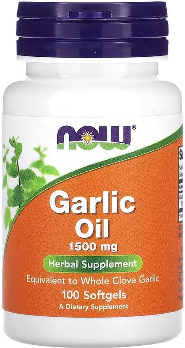 Goedkoopste Supplementen - Garlic Knoflook oil 1500mg - Vegan - 100 Softgels NOW