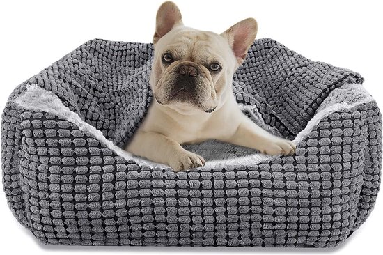 JOEJOY Hondenbed, middelgrote honden, kattenbed, rond met deken