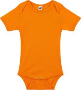 Basic rompertje oranje voor babys - katoen - 240 grams - basic oranje baby rompers / kleding 80