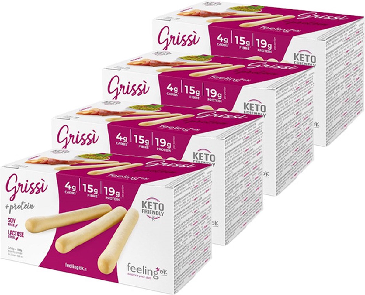 Feeling OK | Soepstengels Oregano | Grissino | 4 stuks | 4 x 3 x 50 gram