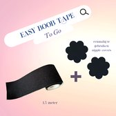 Easy Boob Tape - TO GO | Zwart | Boob tape - Boobtape - Plakbeha - Body tape