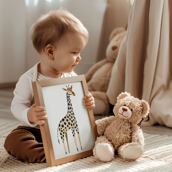 Affiche chambre d'enfant girafe - Décoration Chambre de bébé - 30x40 cm - 1 pièce