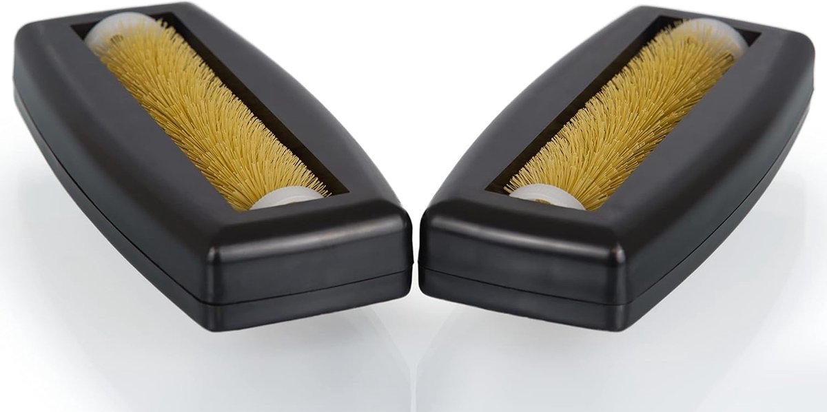Kruimelborstel, tafelroller, handstofzuiger voor auto, caravan thuis (2x zwart)