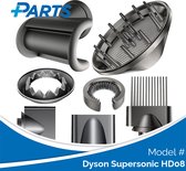 Dyson Supersonic HD08 Opzetstukken/Accessoireset van Plus.Parts® geschikt voor Dyson - 7 delig!