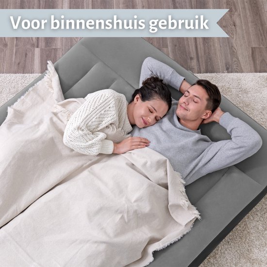 Bestway luchtbed - 2-Persoons - 152 x 203 x 30 cm - Grijs - Inclusief pomp - Reparatieset van Merkloos — afbeelding 4