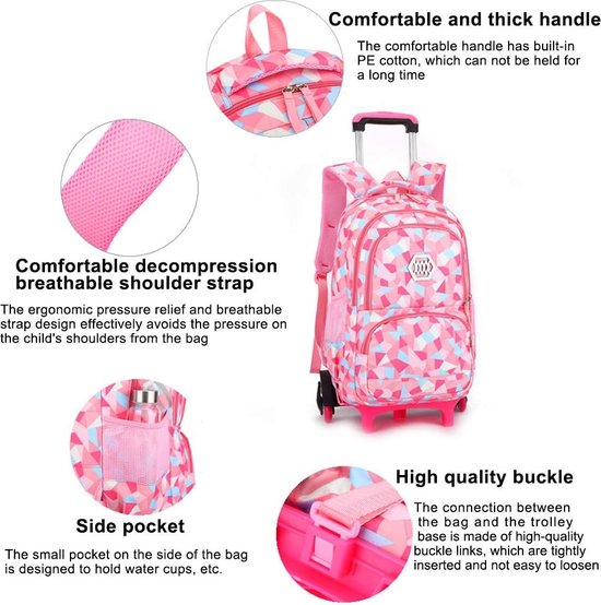 SEVEN Jack Detach schooltrolley met 3 wielen, violet fuchsia