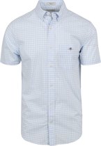 Gant - Overhemd Short Sleeve Lichtblauw - Heren - Maat XL - Regular-fit