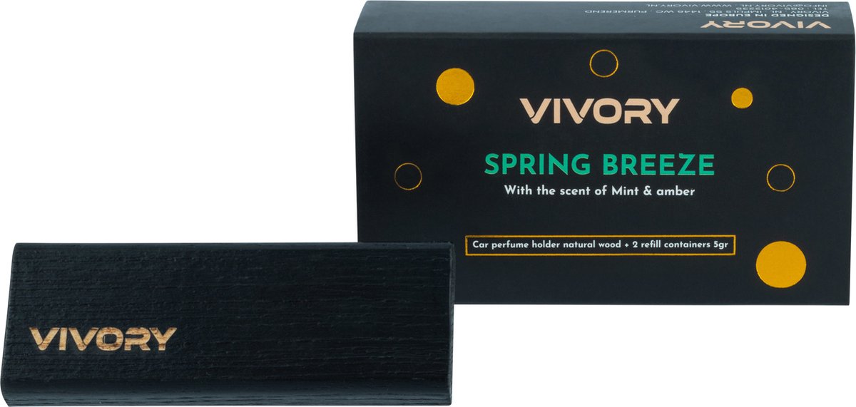 Goedkoopste Vivory Luxe Autoparfum Spring Breeze, met de geur van Mint en Amber