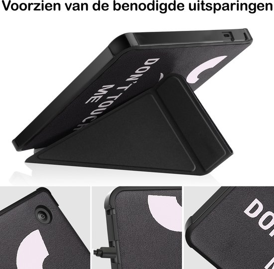 Hoesje Geschikt voor Kobo Libra 2 Hoesje Luxe Bescherm Case Trifold Met Screenprotector - Hoes Geschikt voor Kobo Libra 2 Hoes Book Cover - Don't Touch Me van Hoesje  — afbeelding 5