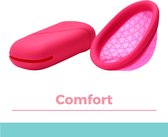Nieuwe generatie ultradunne - Menstruatiedisc - Maat S (60x67x31mm) 30ML- medische siliconen - Ook te gebruiken met een spiraal - De herbruikbare menstruatie disc is een duurzaam alternatief voor tampons - flat-fit en herbruikbare menstruatiecup