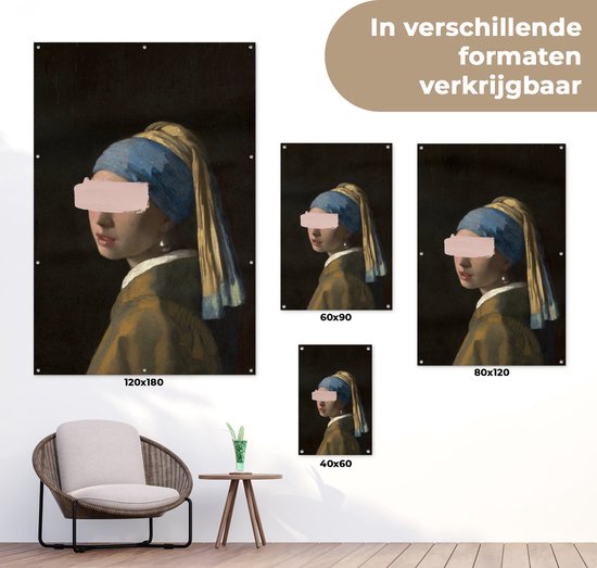 Décoré du vieux maître Johannes Vermeer au trait de peinture 40x60 cm
