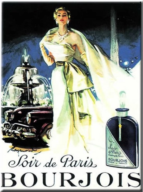 Wandbord - Bourjois Soir De Paris - Nostalgische Parfum Reclame