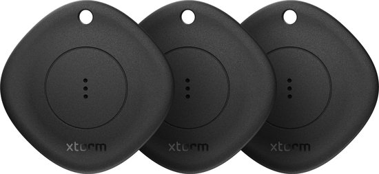 Xtorm Tech TravelTag 3-Pack - Geschikt voor Apple Find My / Zoek Mijn App - Compact design - Zwart