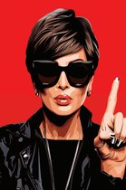 Kris Jenner Poster | Kris Jenner Bril | Abstracte kunst | Modern Art | The Kardashians Poster | Huisdeco | 51x71cm | Wanddecoratie | Muurposter | YR | Geschikt om in te lijsten