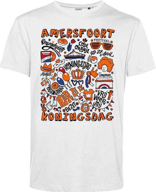T-shirt Amersfoort Oranjekoorts | Wit | maat 5XL