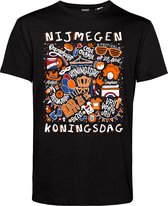 T-shirt Nimègue Oranjekoorts | Vêtement pour fête du roi | Chemise orange | Noir | taille XL