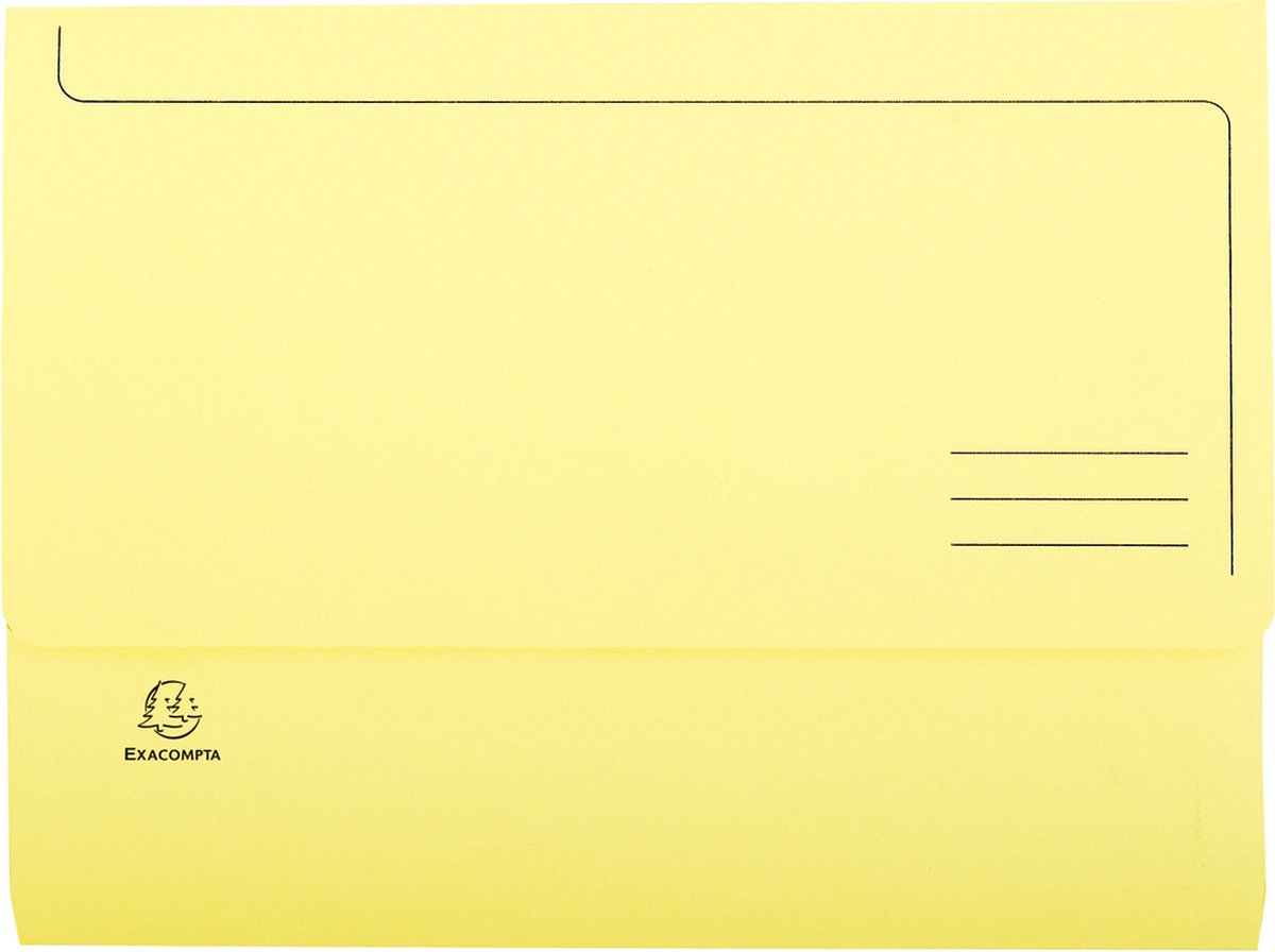 Exacompta SUPER Pak van 10 pocketmappen 210gm2 - 24,5x32,5cm A4 - Geassorteerd - 47970E