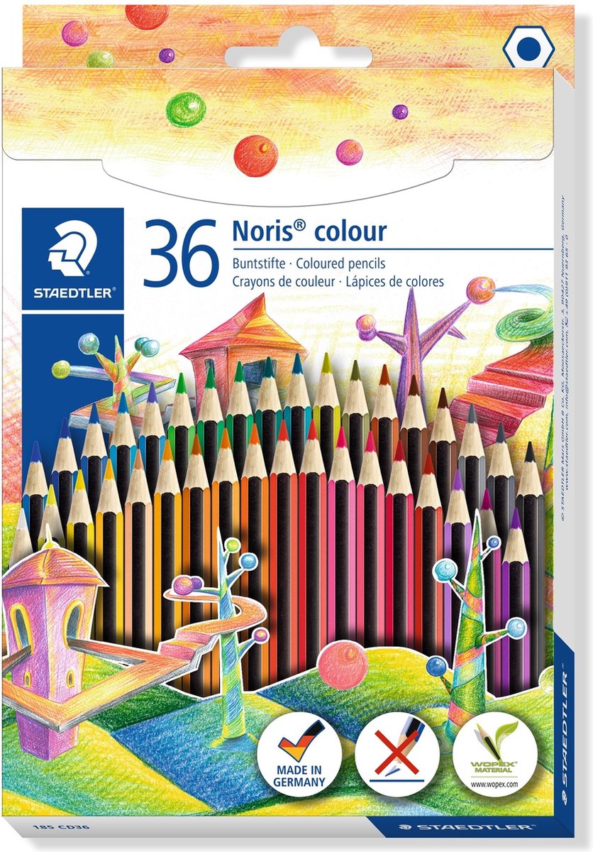 STAEDTLER Noris colour kleurpotlood Made from Upcycled Wood - set 36 st — afbeelding 6