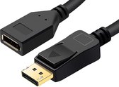 Microconnect DP-MFG-100, 1 m, DisplayPort, DisplayPort, Mannelijk, Vrouwelijk, 2560 x 1600 Pixels