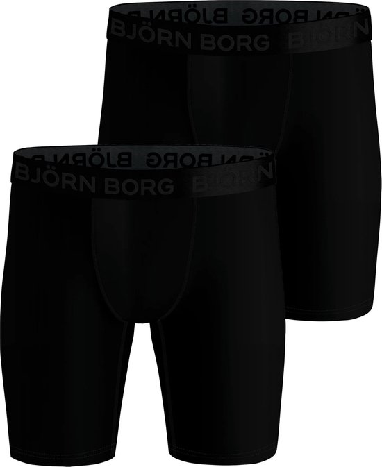 Lot de 2 caleçons homme Bjorn Borg - Performance - Jambe longue - - M - Zwart