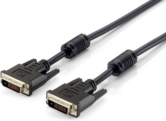 Equip 118937 DVI Digital DualLink Cable 10,0m2x24+1, M/M, black, HQ - Equip