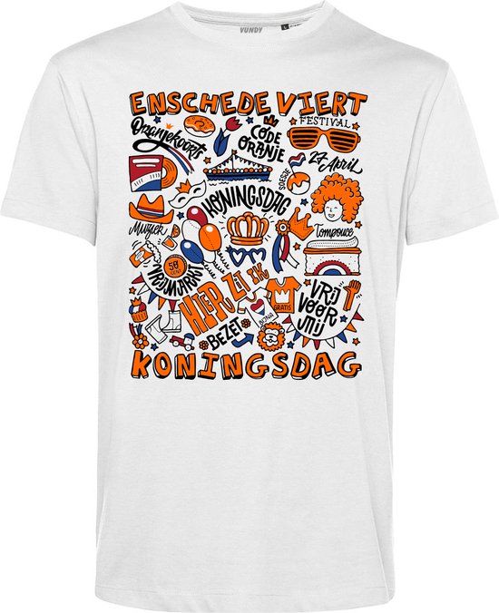 T-shirt Enschede Oranjekoorts | Wit | maat 4XL