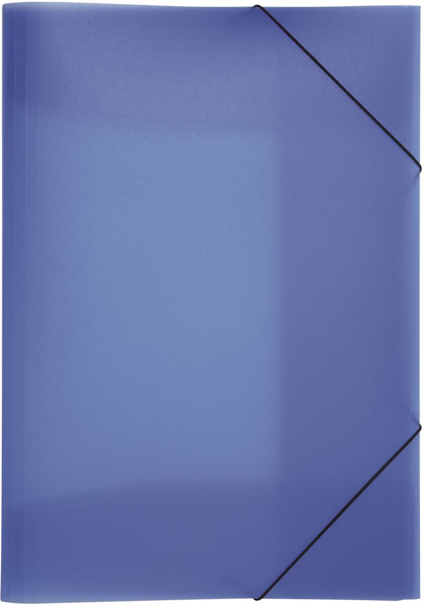 Gummizugmappe A3 PP 3 Einschlagklappen blau