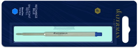 Waterman-navulling voor balpen | Fijne penpunt met blauwe inkt | 1 stuk