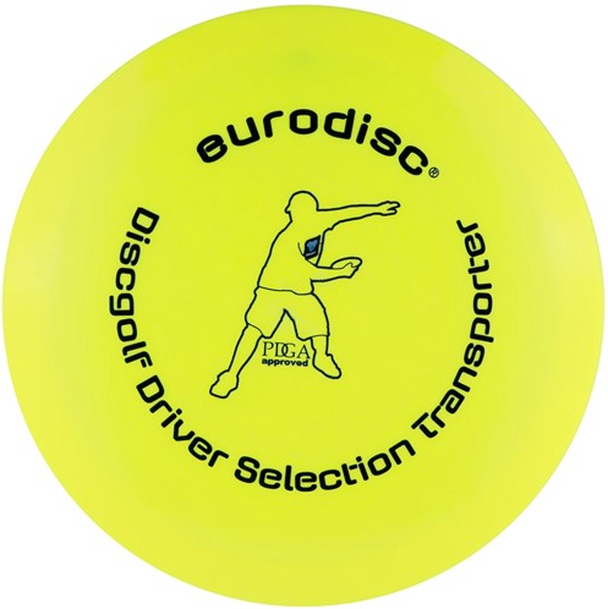 Discgolf disc Eurodisc Discgolf driver high quality Yellow EDDGSLYLTP Geel 23 cm