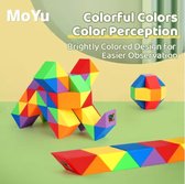 Voordelige combi deal Moyu Magic Classroom opvouwbare ruler / snake puzzle 36 + 48 section (2 stuks) - rainbow