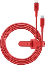 Cellularline - Usb kabel, usb-c naar lightning 1M, rood