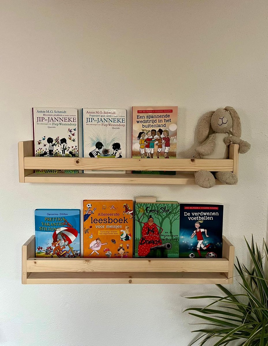 Pete's Home Deco-70cm-Kinderboekenplank-wandplank-keukenrek-boekenrekken-kruidenrekken- boekenrek-wandrek- opbergrekken