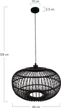 DKNC - Hanglamp Varna - Bamboe - 46x46x28cm - Zwart