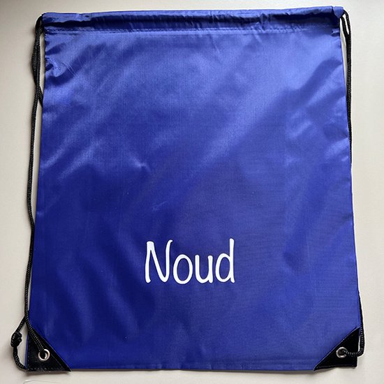 Rugtas - rugzak - blauw - met naam - 36 cm x 41 cm