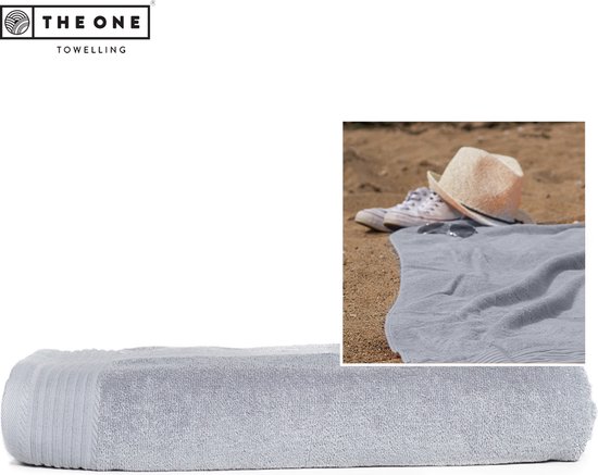 The One Towelling Classic Strandlaken - Strand handdoek - Hoge vochtopname - 100% Gekamd katoen - 100 x 180 cm - Lichtgrijs