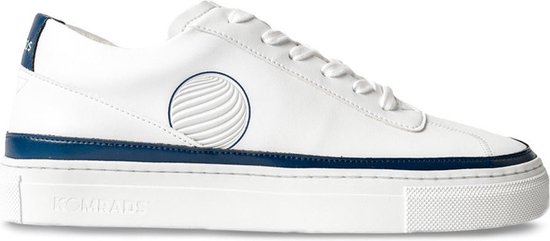 Komrads Vegan Sneakers dames en heren - APLS Maça Low Notturno Blue - Schoen uit duurzaam en gerecycleerd materiaal - wit - maat 37