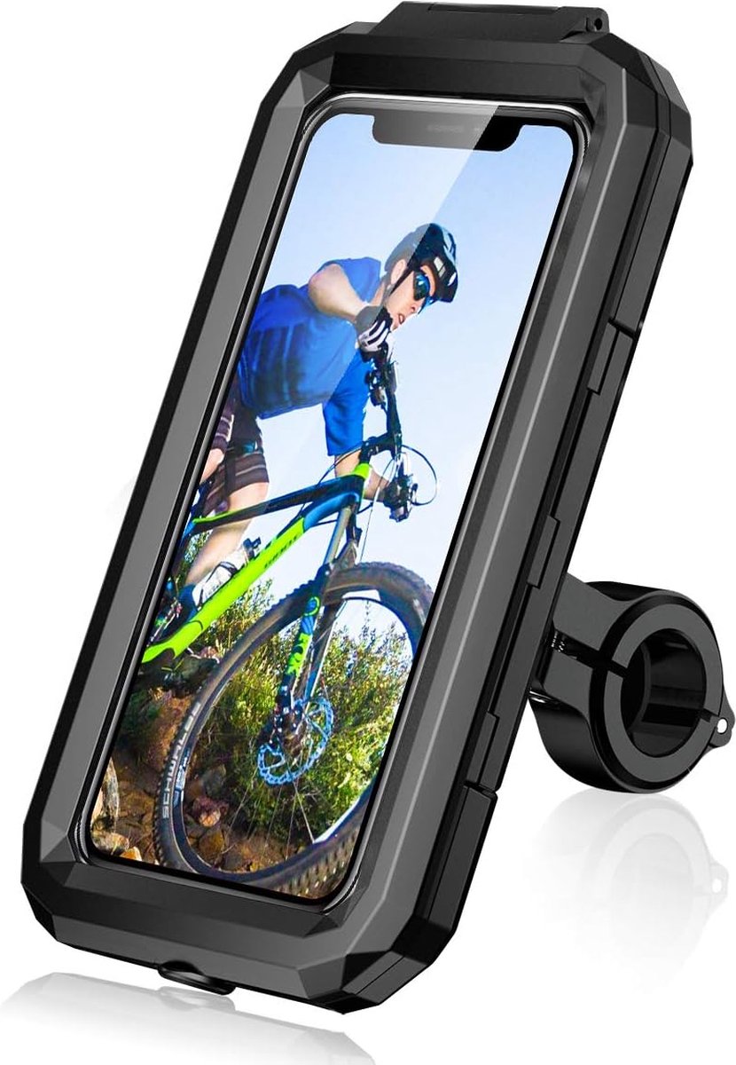 Waterdichte Telefoonhouder voor Fiets en Motor - Universeel - Stuurmontage - Smartphonehouder