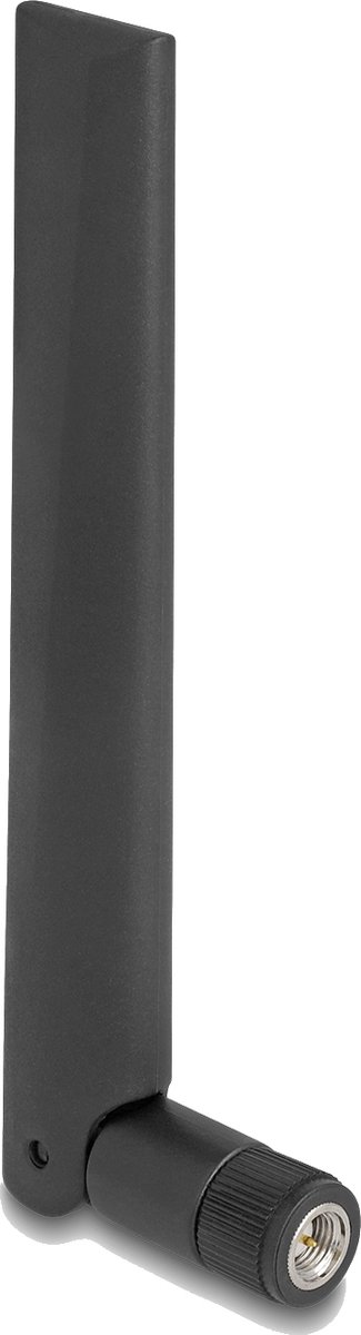 Delock WiFi 6E Antenna SMA plug 3 dBi omnidirectional with tilt joint black