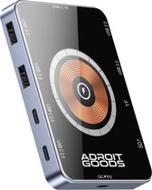 AdroitGoods Hub USB-C/A 10 en 1 - Chargeur sans fil 15W - Lecteur de carte TF/SD Alimentation QC/PD - Station d'accueil