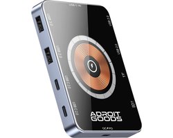AdroitGoods 10 In 1 Usb-C/A Hub – 15W Draadloze Oplader – Tf/Sd Kaartlezer Qc/Pd Voeding – Docking Station