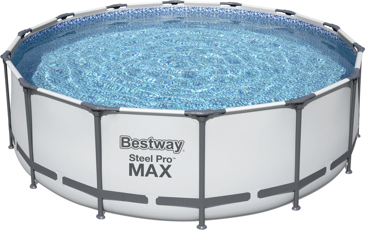 Bestway - Steel Pro MAX - Opzetzwembad inclusief filterpomp en accessoires - 427x122 cm - Rond