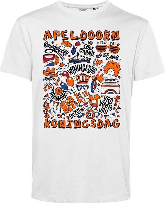 T-shirt Apeldoorn Oranjekoorts | Wit | maat 4XL